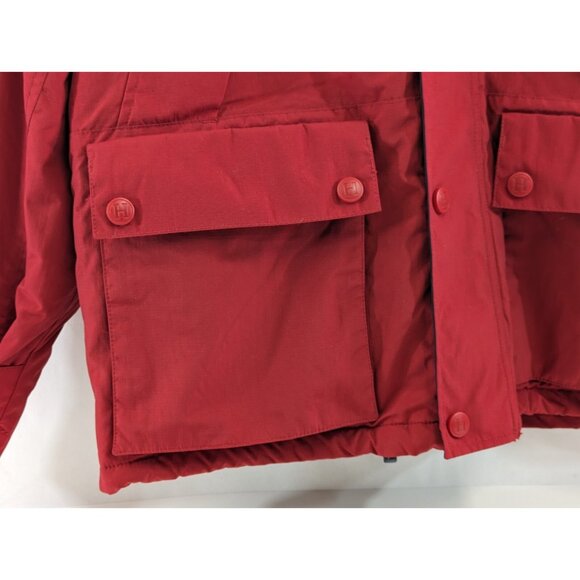 Tommy Hilfiger Red Front Pocket Jacket Polyester Fleece Lining Mens Size Large - Picture 5 of 16